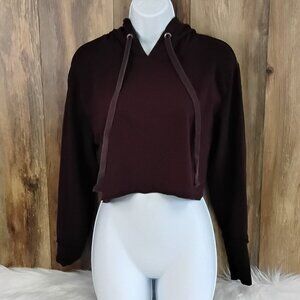 Green Apple Active Women's Brown Cropped Hoodie Small